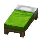 Jasnozielone łóżko