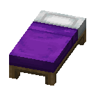 Fioletowe łóżko