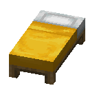 Żółte łóżko
